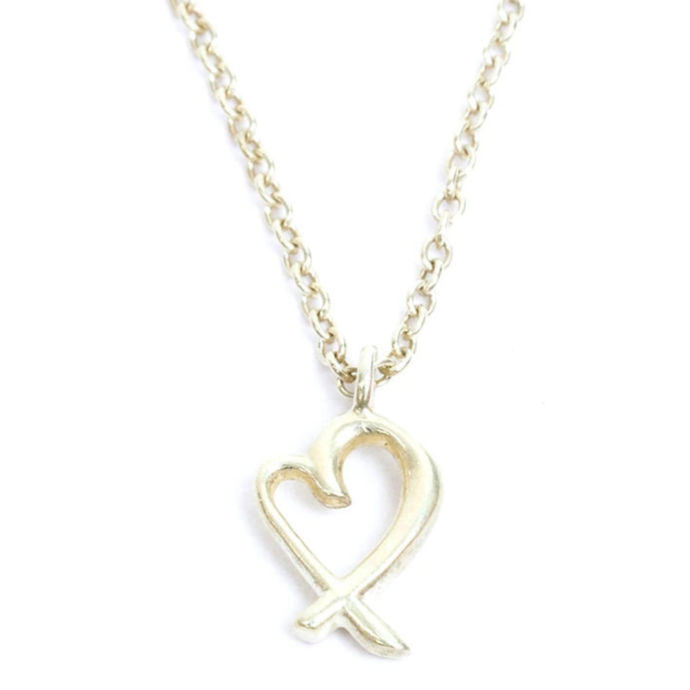 Tiffany Co Paloma Picasso Loving Heart Silver Pendant Silver